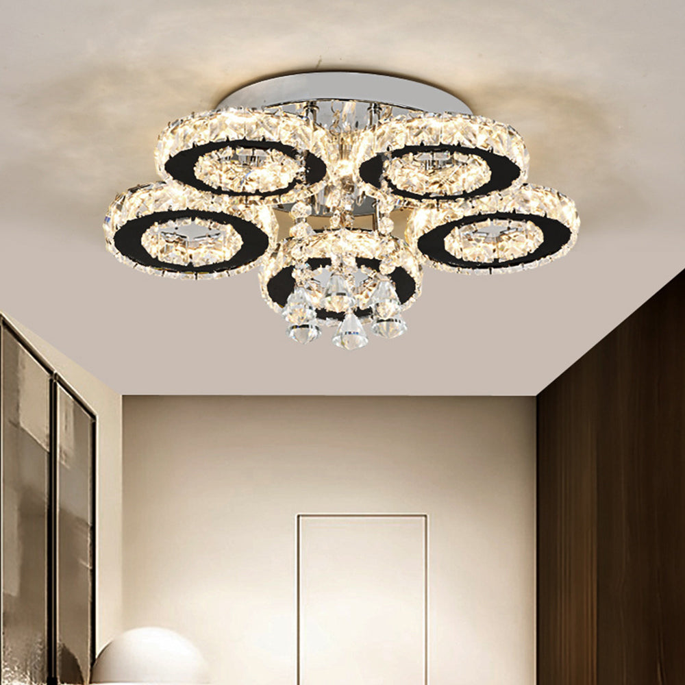 Modern Crystal Chandelier Ceiling Light for Dining Room Living Room