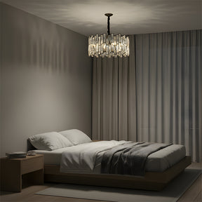 Modern Gold Tiered Crystal Chandelier - Luxury Fringe Glass Pendant Light for Dining Room, Foyer