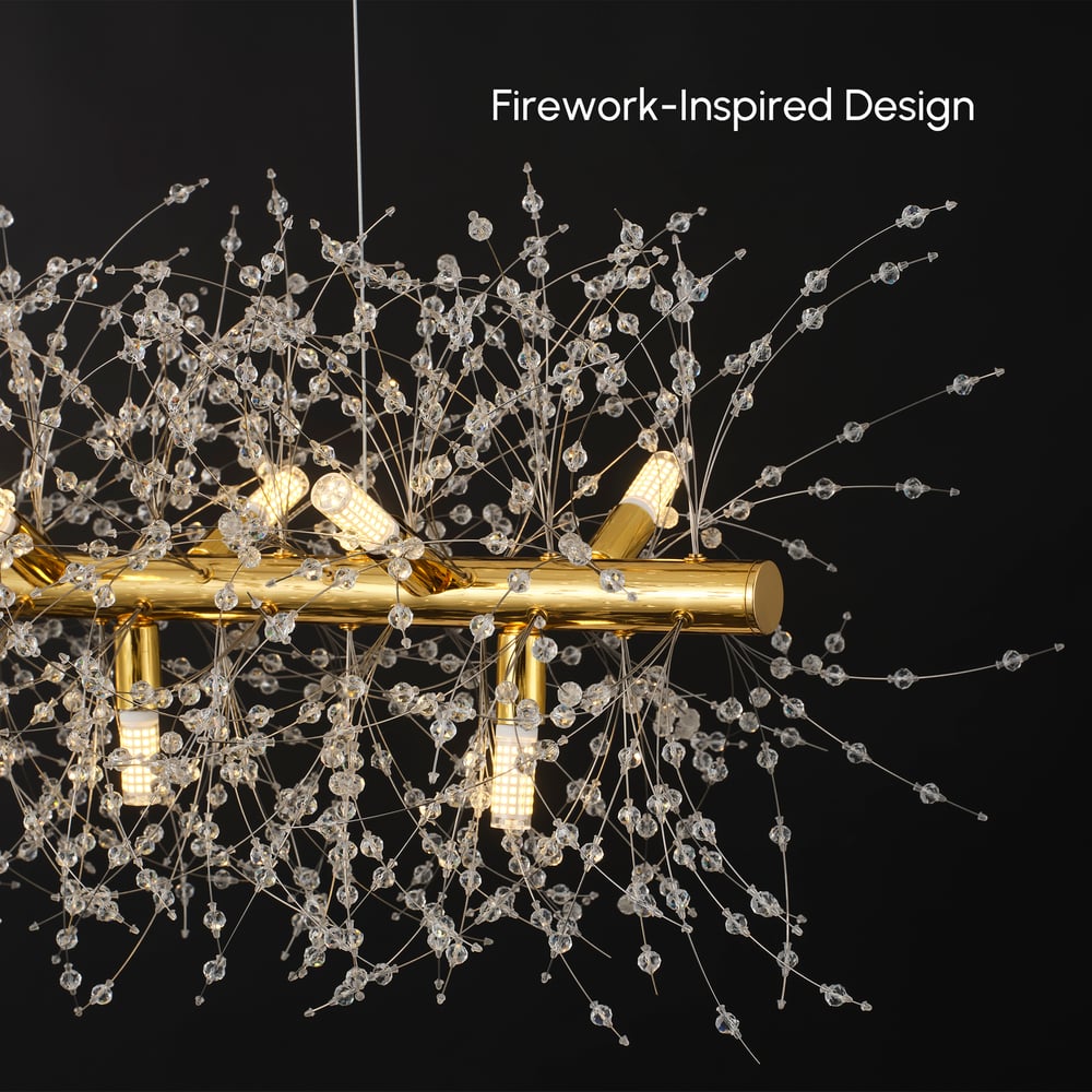 Nordic Luxury Crystal Dining Pendant Light for Kitchen Island
