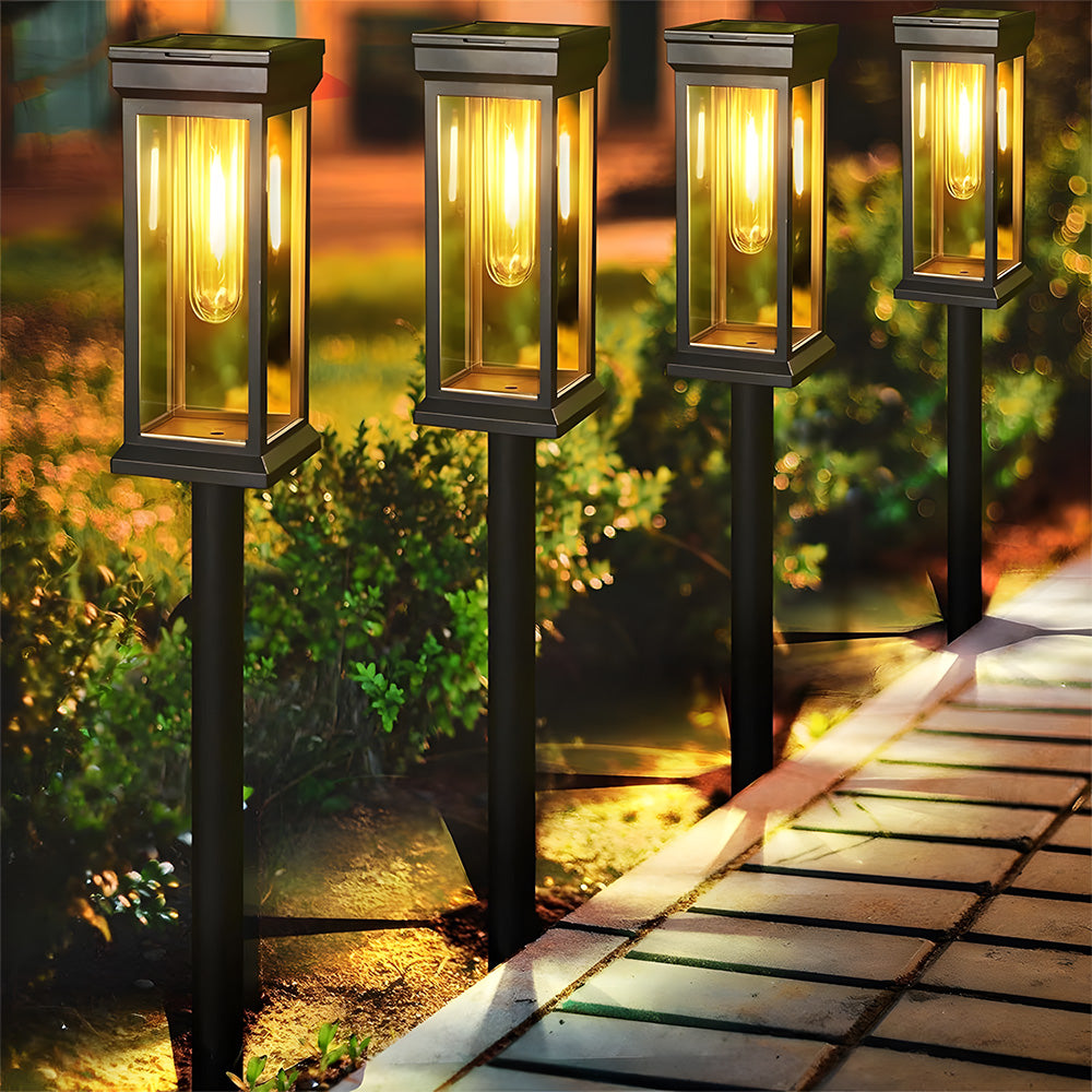 IP65 Waterproof Solar Stake Lights, Dusk to Dawn Sensor, Easy Installation