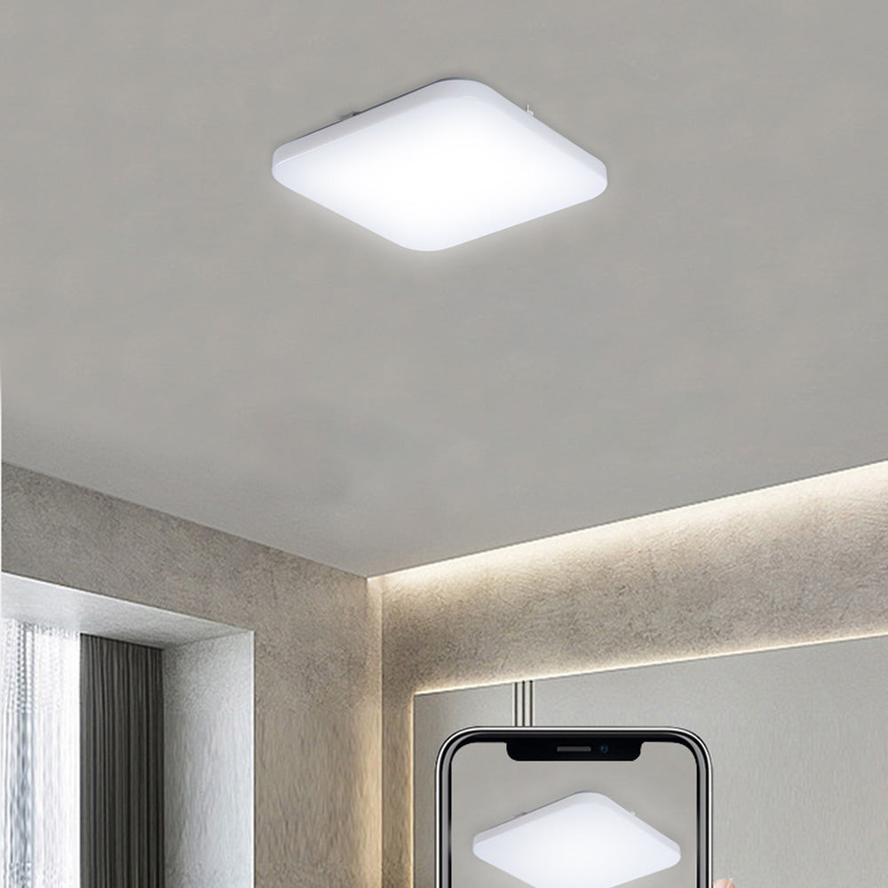 Modern Minimalist White Square Bedroom LED Ceiling Lights