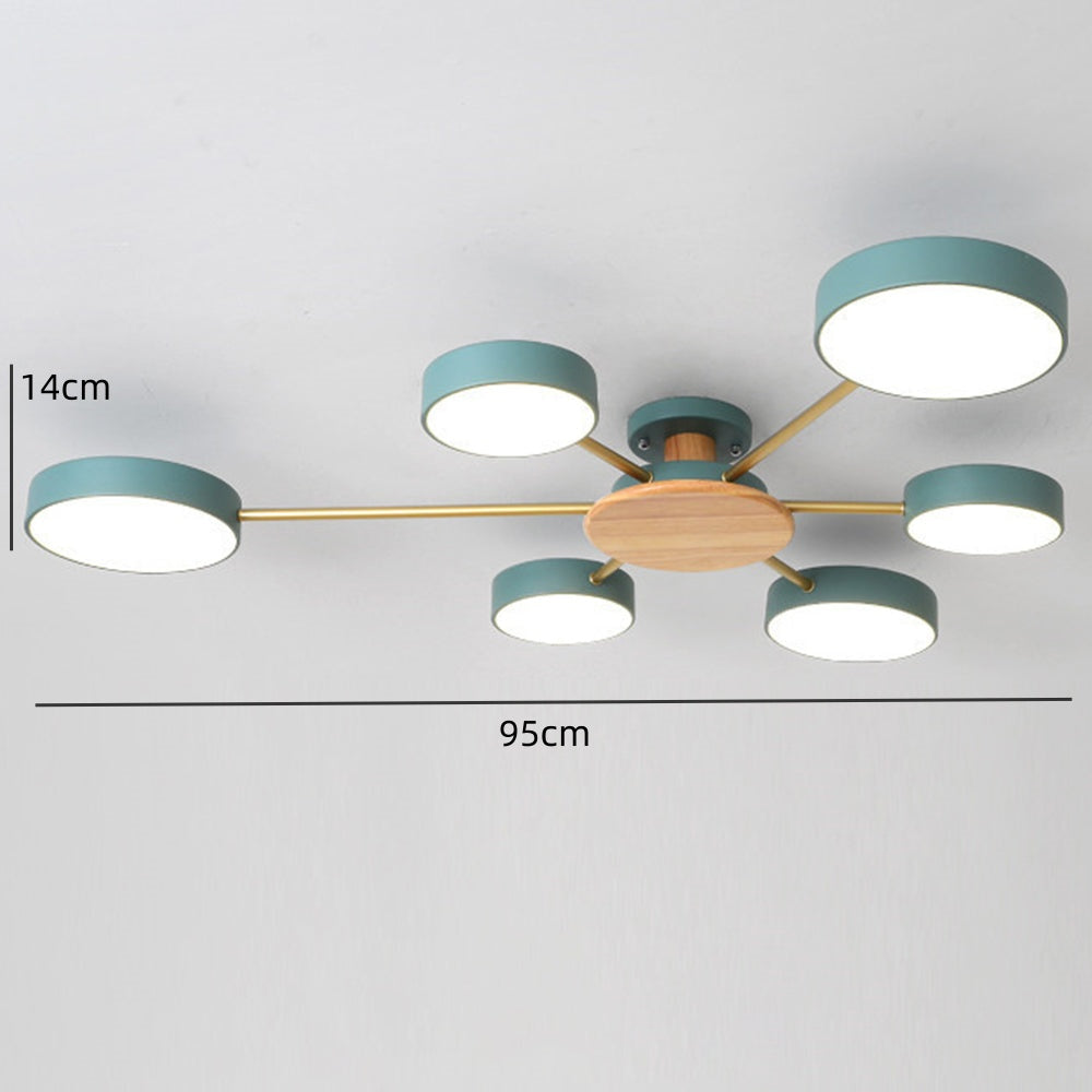 Multi Bulbs Round LED Bedroom Ceiling Light