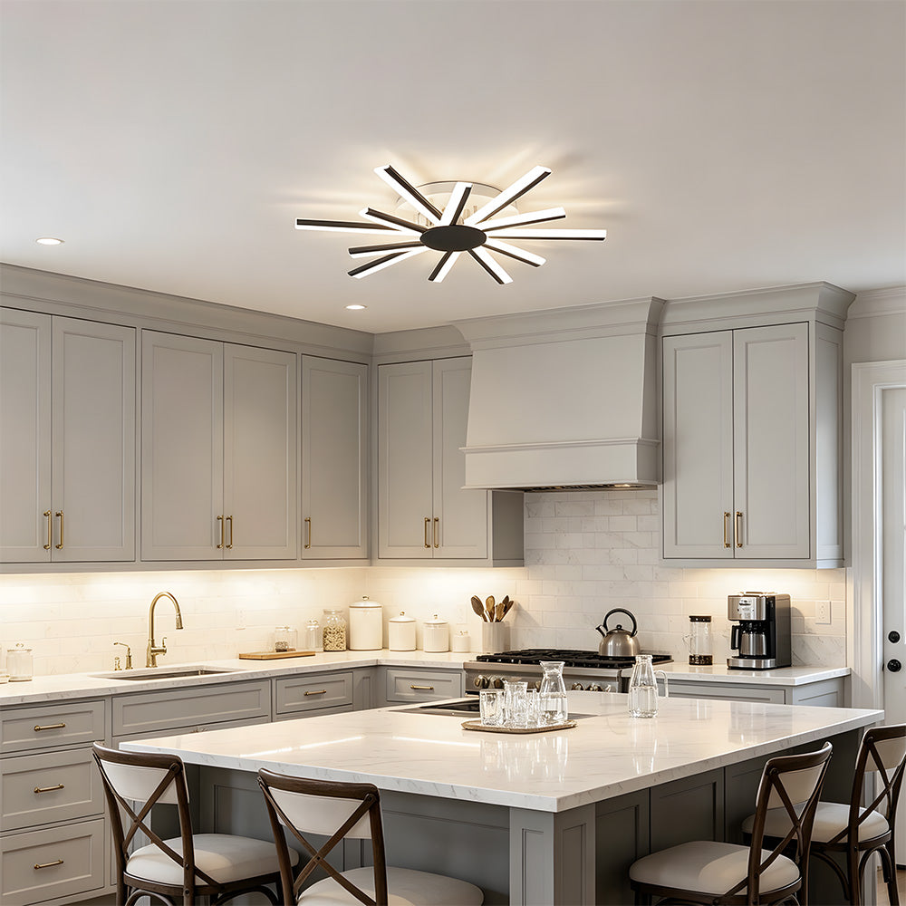 Stylish Multi Arm Acrylic LED Ceiling Lights for Living Room