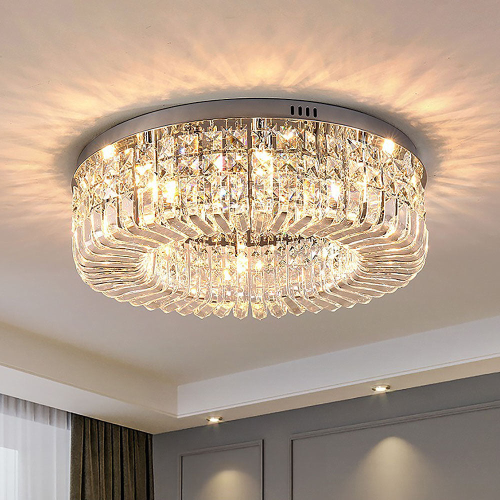 Modern Crystal Flush Ceiling Lights For Bedroom