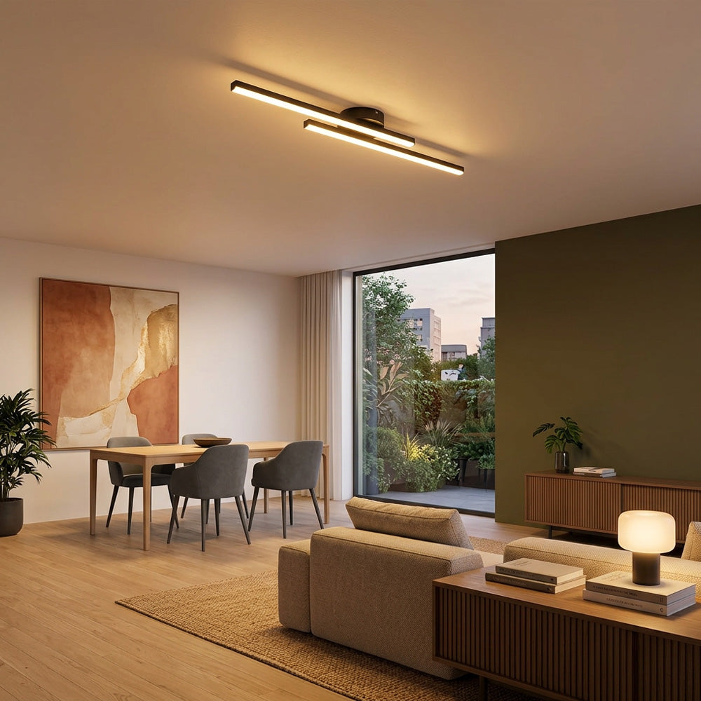 Nova Linear LED Semi-Flush Ceiling Lights