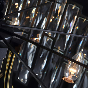 Modern Gold Tiered Crystal Chandelier - Luxury Fringe Glass Pendant Light for Dining Room, Foyer