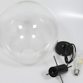 Industrial Vintage Transparent Glass Island Pendant Lights