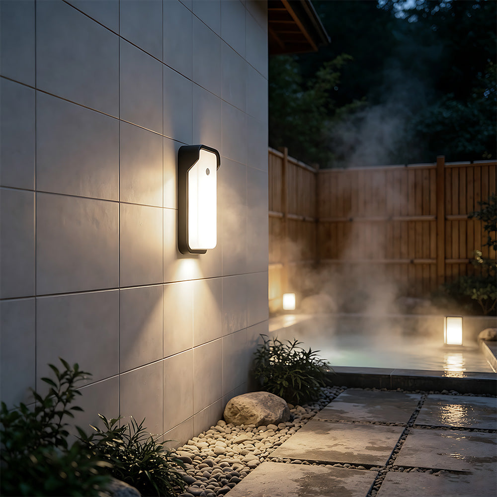 Stylish IP65 Aluminium PIR LED Outdoor Wall Lights for Patio