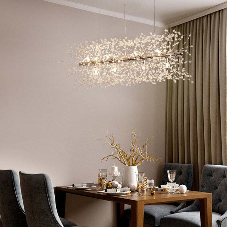 Nordic Luxury Crystal Dining Pendant Light for Kitchen Island