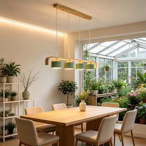 Modern Iron Wooden Pendant Lights for Kitchen Island Dining Room