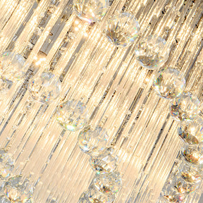 Modern Round Chrome Crystal LED Flush Ceiling Lights