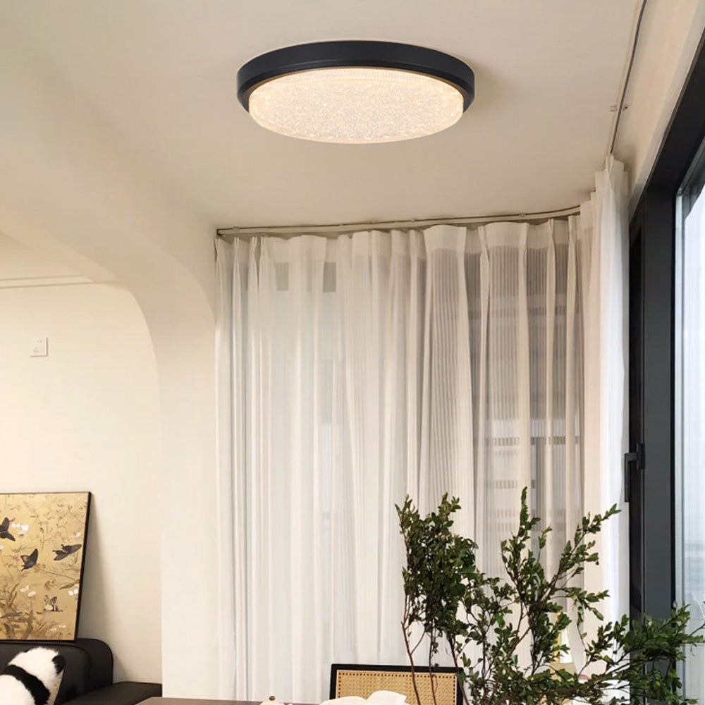 Modern Starlight LED Flush Mount Ceiling Light Round Lamp for Bedroom