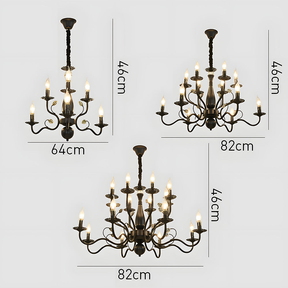 Flemish Style Ceiling Light Rustic Farmhouse Chandelier Lamp