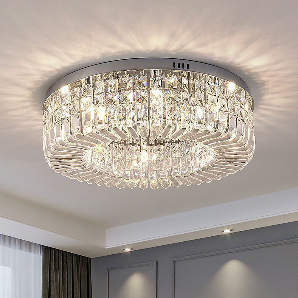 Modern Crystal Flush Ceiling Lights For Bedroom