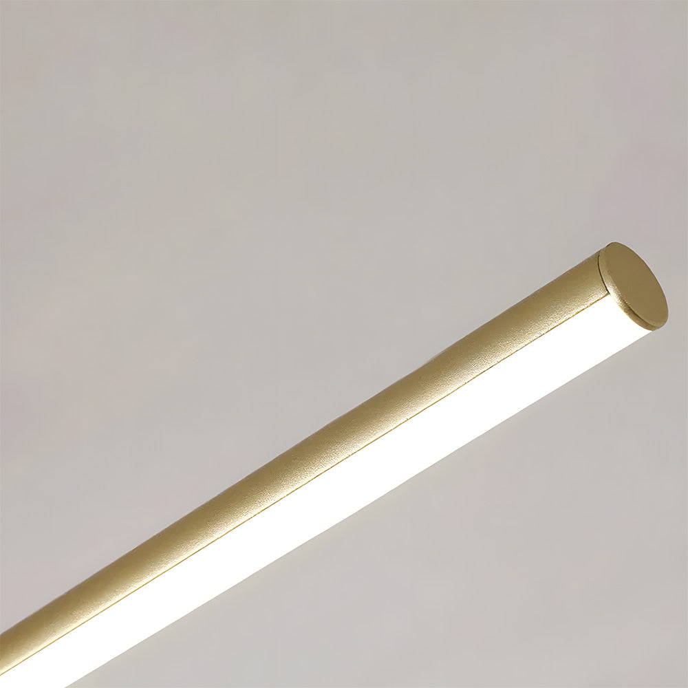 Modern Minimalist Aluminium LED Linear Semi Flush Mount Ceiling Light for Living Room Bedroom Hallway