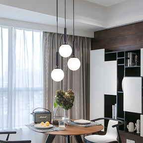 Modern Glass Pendant Light, Kitchen Dining Room Hanging Lampshade