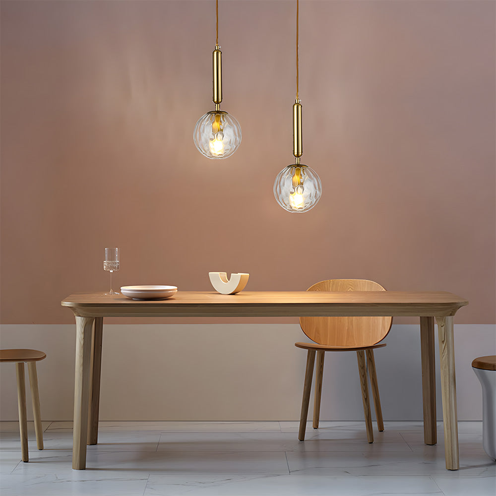 Modern Glass Pendant Light, Kitchen Dining Room Hanging Lampshade