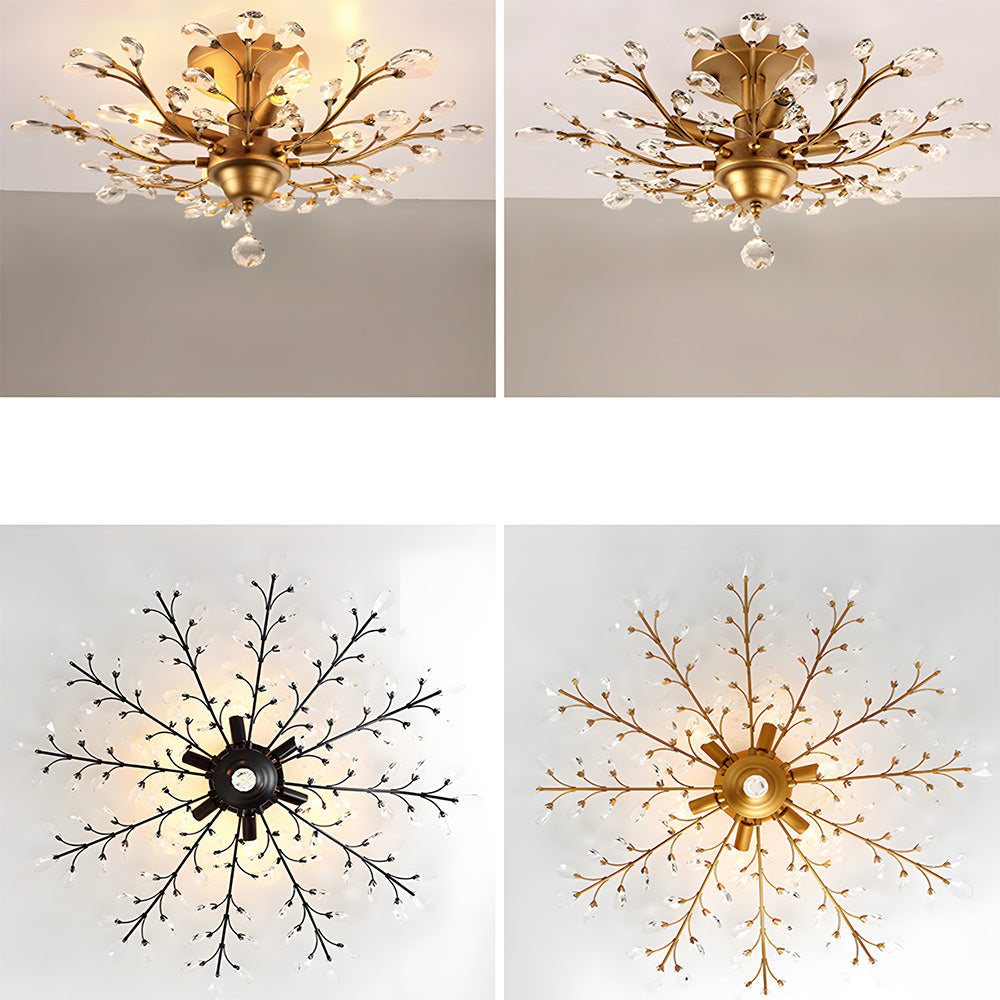 K9 Clear Crystal Chandelier Ceiling Light for Living Room
