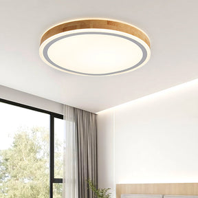 Retro Wood LED Bedroom Ceiling Lights