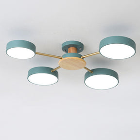 Multi Bulbs Round LED Bedroom Ceiling Light