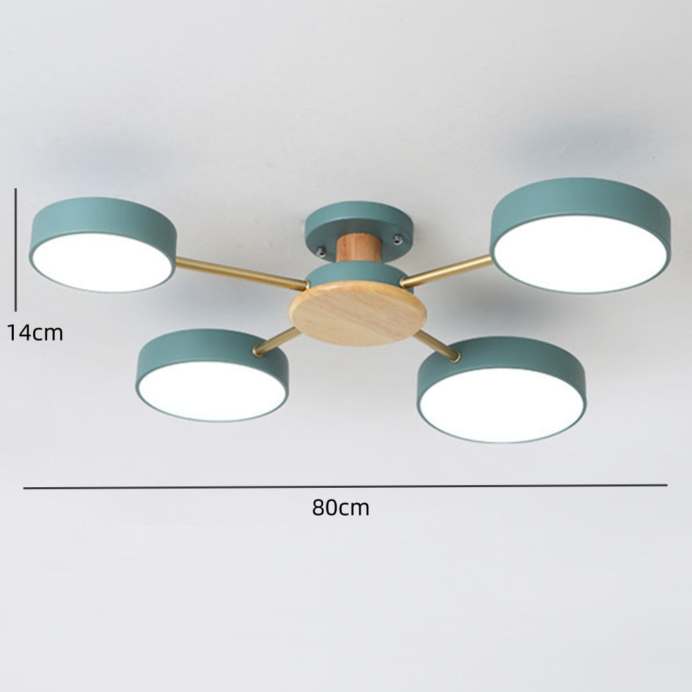 Multi Bulbs Round LED Bedroom Ceiling Light