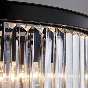 Modern Round Crystal Flush Mount Ceiling Light for Bedroom