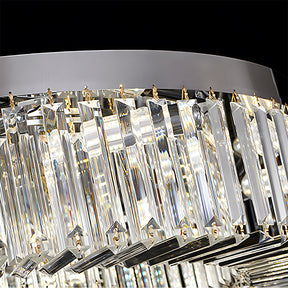 Modern Crystal Flush Mount Ceiling Light Fixture For Bedroom Hallway
