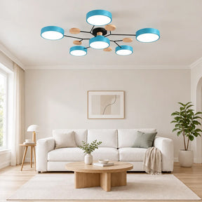Nordic Wood Flush Mount Ceiling Light for Bedroom