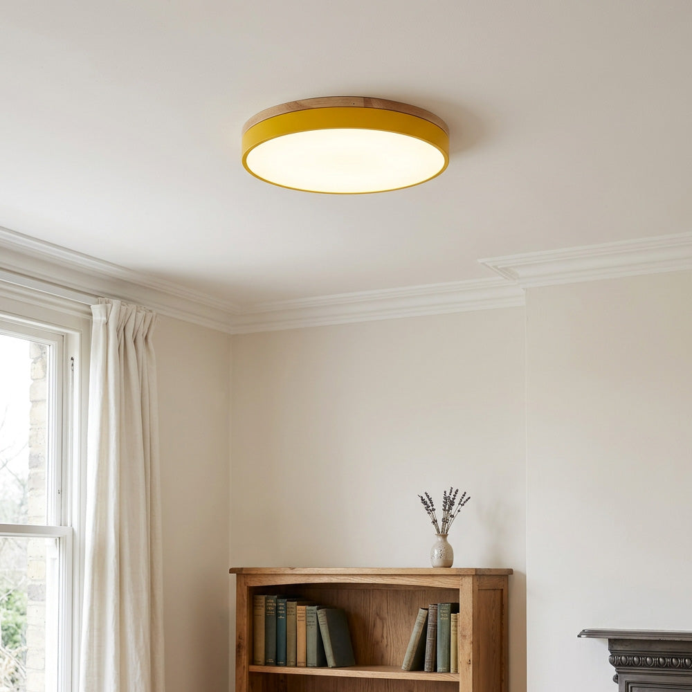 Aria Wood Flush Mount Ceiling Lamp