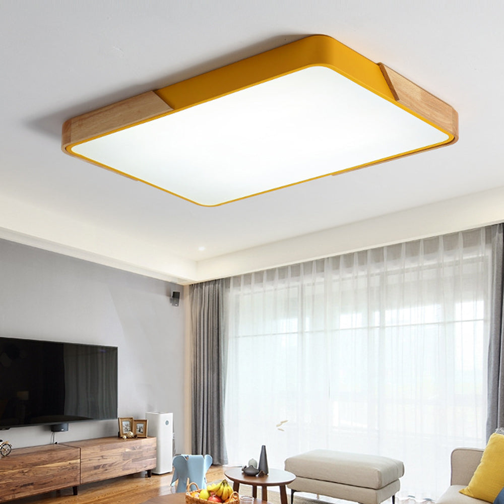 Nordic Modern Rectangle LED Living Room Ceiling Light