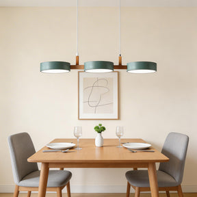 Metal Cylinder 3 Light Pendant Lights over Kitchen Island