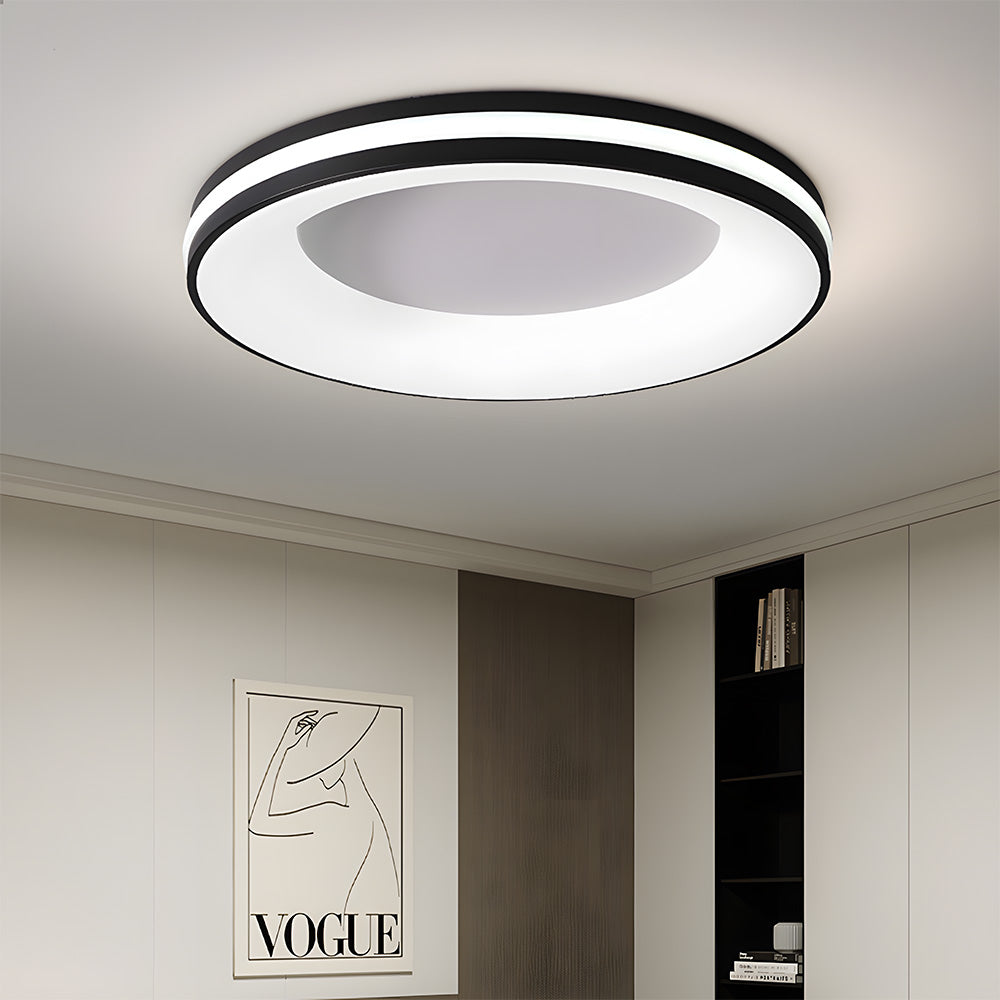 Modern Simplistic Iron Circle Ceiling Light Fixture For Bedroom