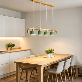 Modern Iron Wooden Pendant Lights for Kitchen Island Dining Room