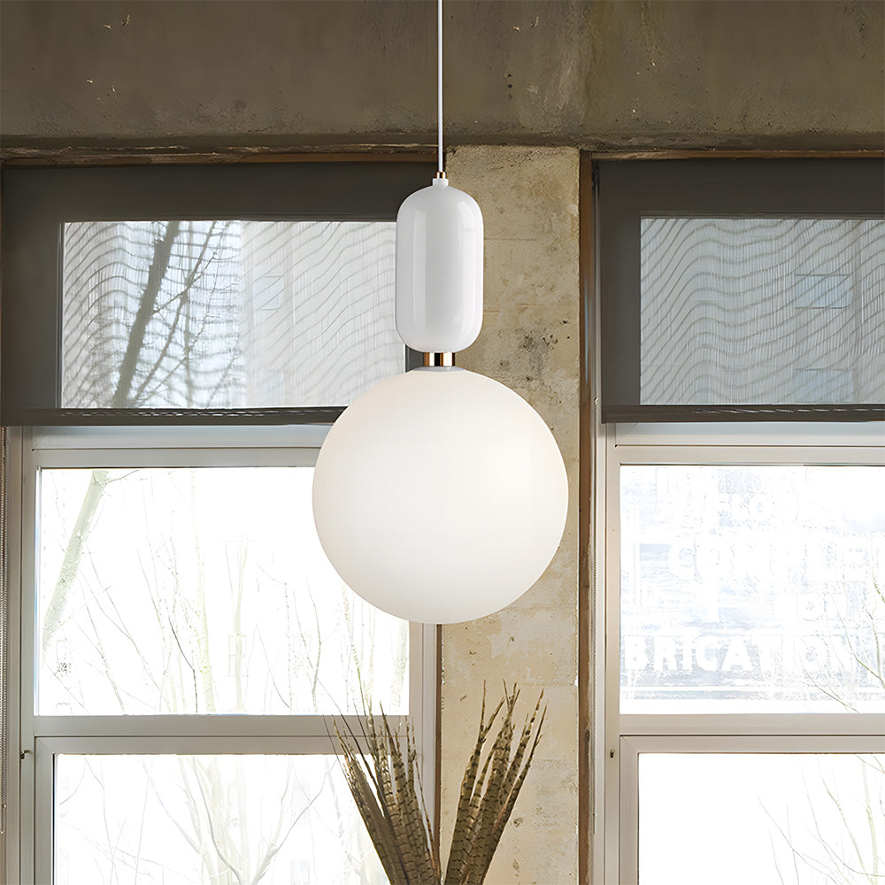 Nordic Glass Globe Ball Pendant Light for Dining Room Kitchen