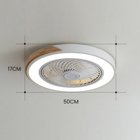 Modern Round Wood Ceiling Fans With LED Lights