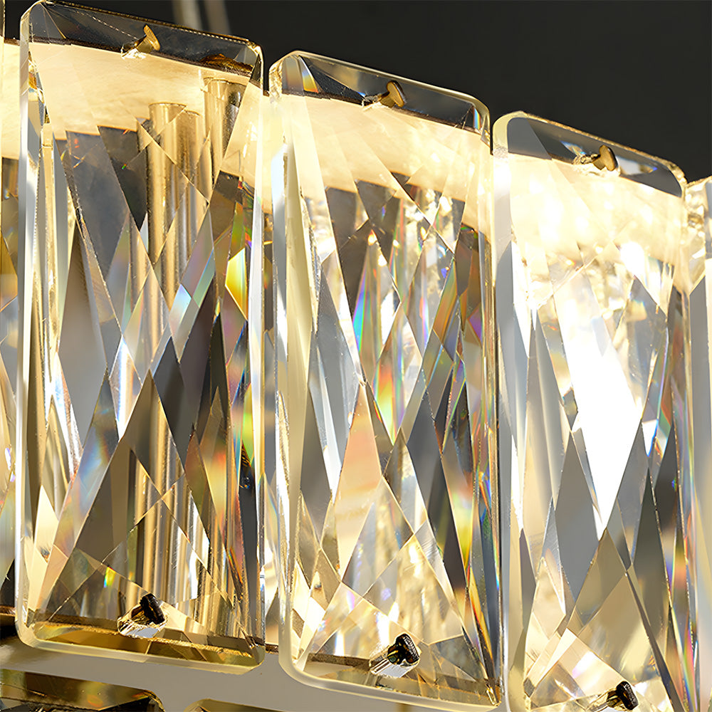 Modern Luxury K9 Crystal LED Flush Mount Ceiling Light