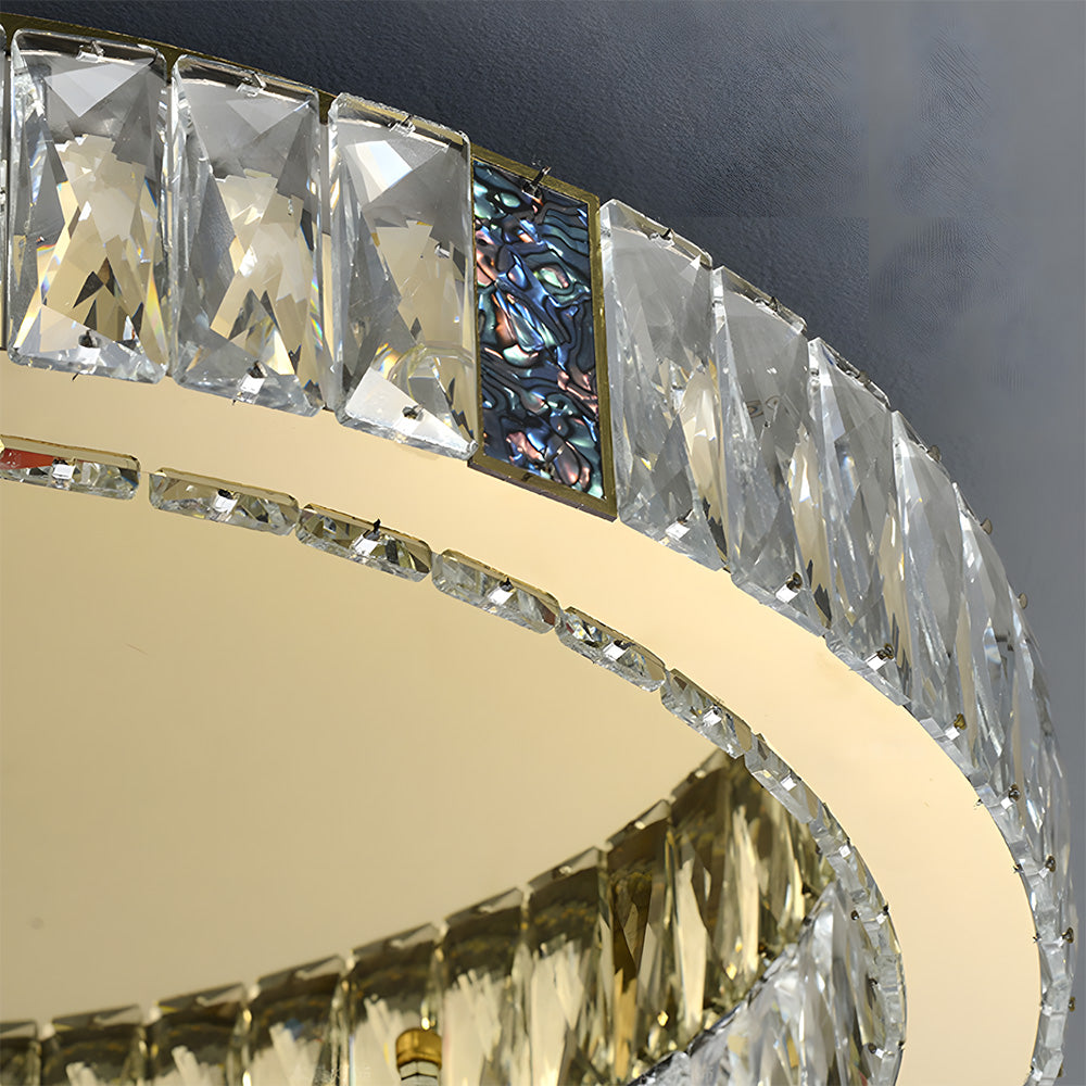 Modern Luxury K9 Crystal LED Flush Mount Ceiling Light