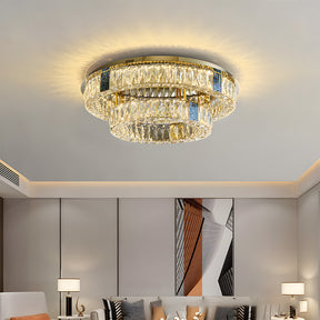Modern Luxury K9 Crystal LED Flush Mount Ceiling Light