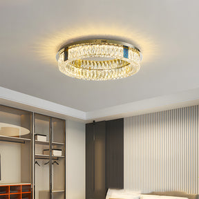 Modern Luxury K9 Crystal LED Flush Mount Ceiling Light
