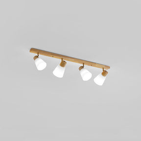 Modern Rotatable Wood Minimal Decor Track Lighting For Hallway