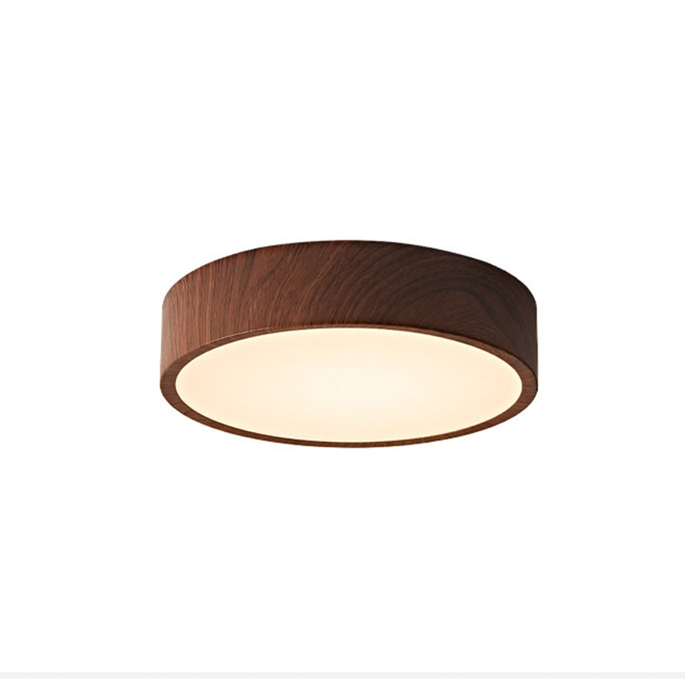 Nordic Wood LED Flush Mount Ceiling Light Minimalist Lamp for Bedroom