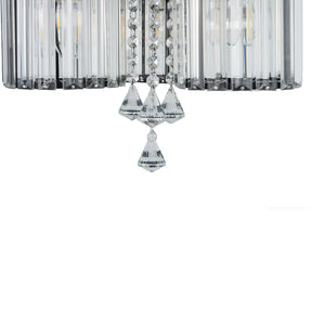 3 -Light Semi-flush Mount Ceiling Light with Cylinder Crystal Shade