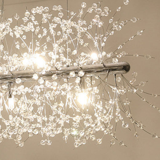 Nordic Luxury Crystal Dining Pendant Light for Kitchen Island