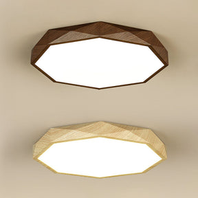 Disc Brown Simple LED Ceiling Light For Bedroom