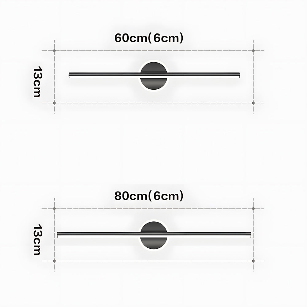 Black LED Vanity Light for Bathroom Bedroom