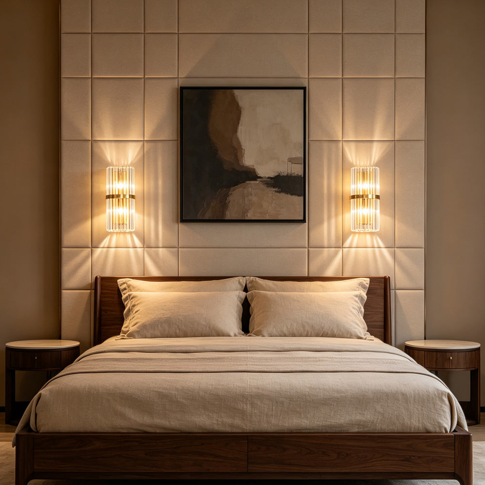 Set of 2 Stylish Stainless Steel Luxurious Indoor Bedroom Wall Lights