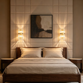 Set of 2 Stylish Stainless Steel Luxurious Indoor Bedroom Wall Lights