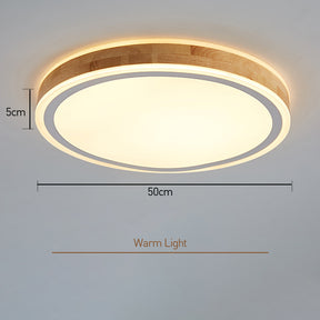 Retro Wood LED Bedroom Ceiling Lights