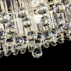 Modern Crystal Flush Mount Ceiling Light Fixture For Bedroom Hallway