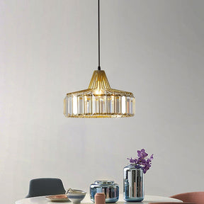 Modern Black Crystal Pendant Light